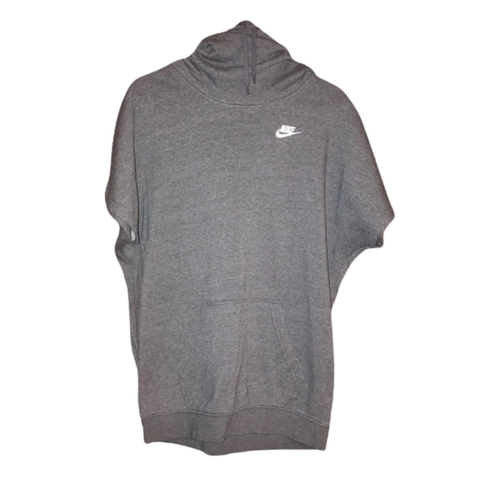 Nike Sportswear Woman's Grey Cowlneck Hooded Thick Shirt Size Small